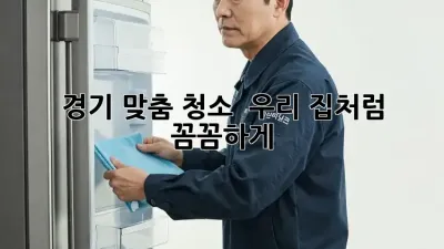 경기 맞춤 청소 ✨ 우리 집처럼 꼼꼼하게! 🏡
